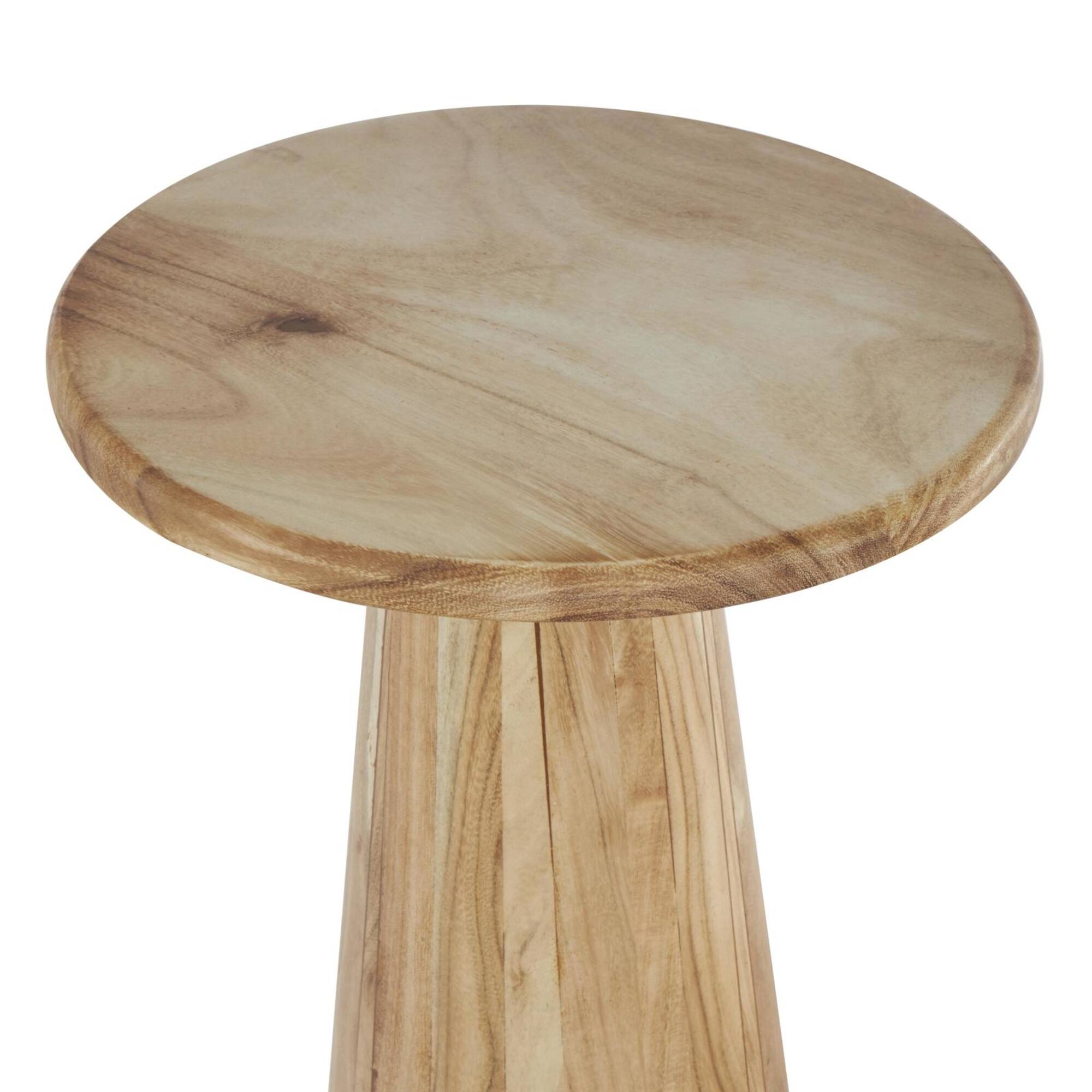 Light Brown Wood Side End Accent Tables Set
